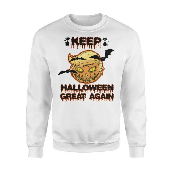 Trump Pumpkin Halloween Sweatshirt Keep Halloween Great Again #Halloween
