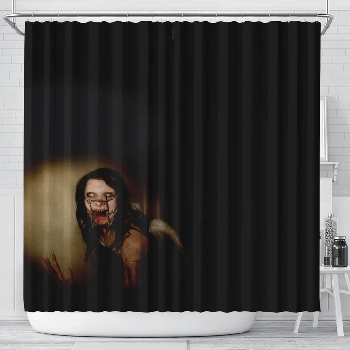 Halloween Scary Zombie Shower Curtain Zombie Is Locked Up #Halloween