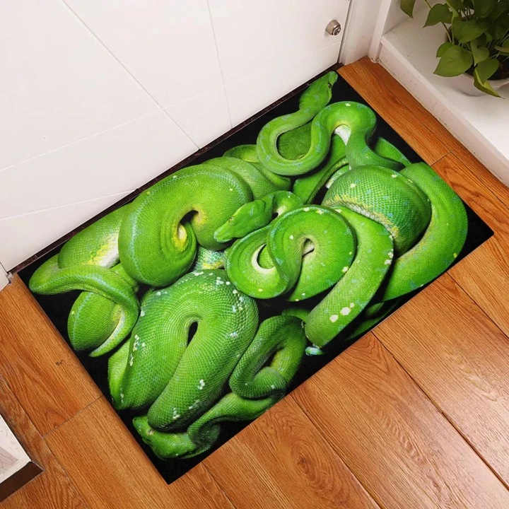 Scary Green Snake Doormat #Halloween