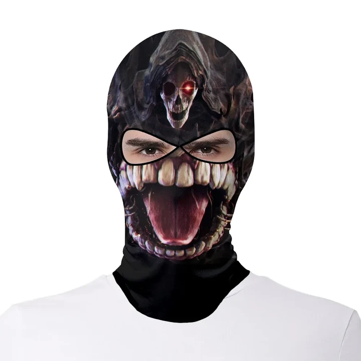 Scary Halloween Skull Ghost Full Face Cover Gaiter #Halloween