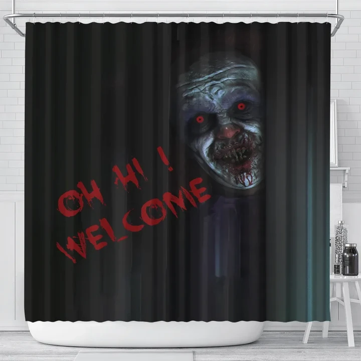 Oh Hi Welcome Halloween Shower Curtain #Halloween