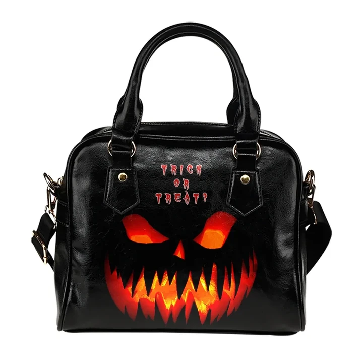 Trick Or Treat Pumpkin Shoulder Handbag Scary Pumpkin #Halloween