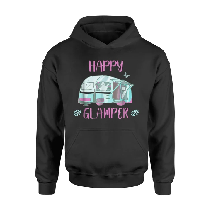 Glamping Happy Glamper Camping Hoodie