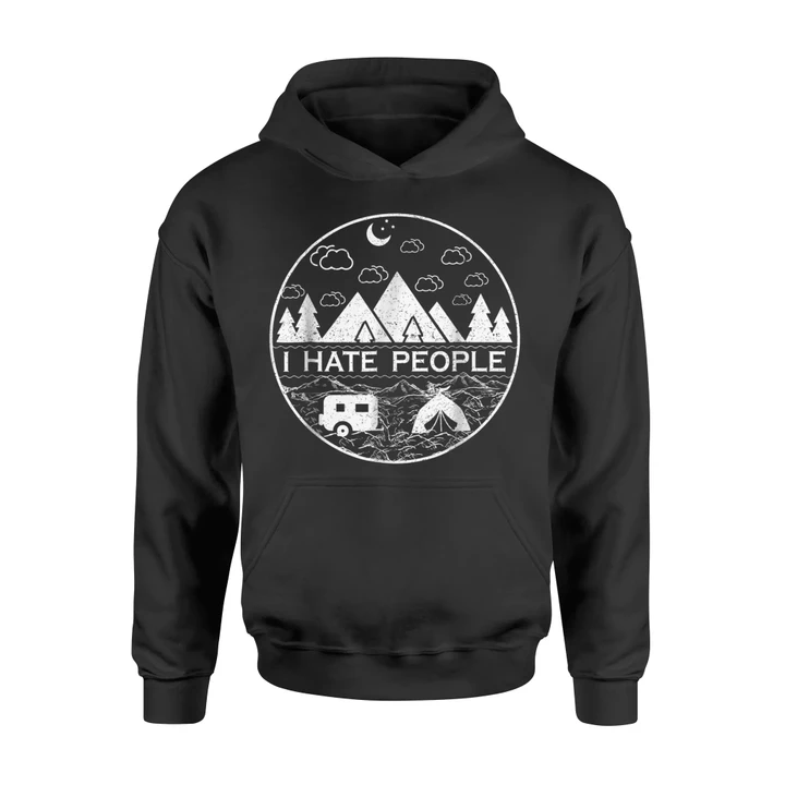 I Hate People, I Love Camping Wilderness Outdoors Camp Hoodie