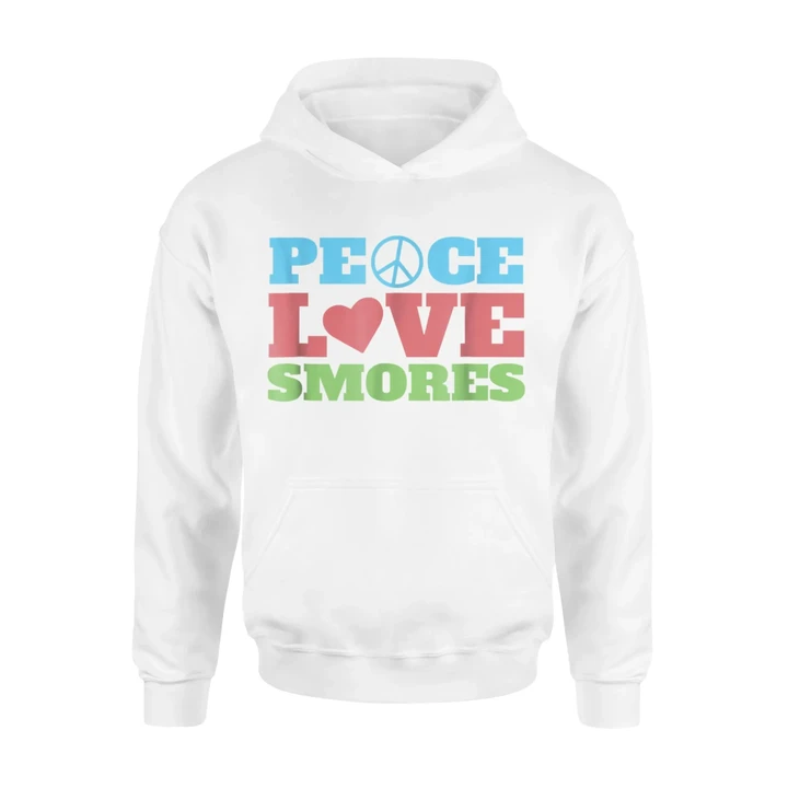 Hippie Camping Camper S Mores Peace Love Smores Hoodie