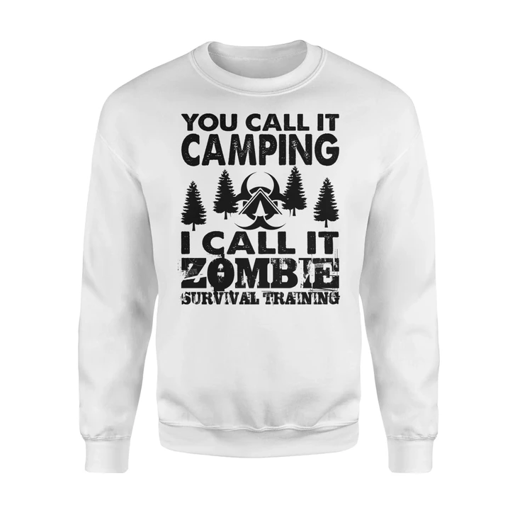 Zombie Survival Training Camping Halloween Camper Gift Sweatshirt