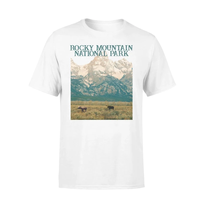 Rocky Mountain National Park T-Shirt Moose And Big Meadows #Camping