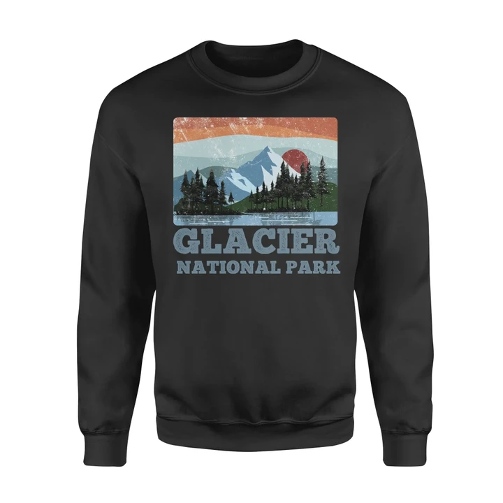 Glacier National Park Sweatshirt Retro #Camping