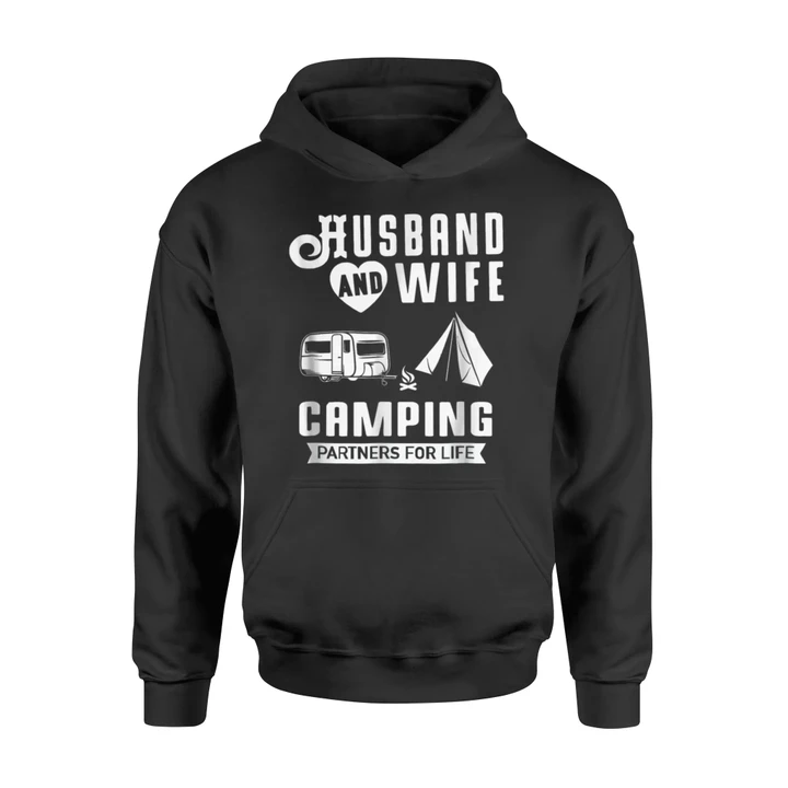 Husband And Wife Camping Partners For Life Hoodie