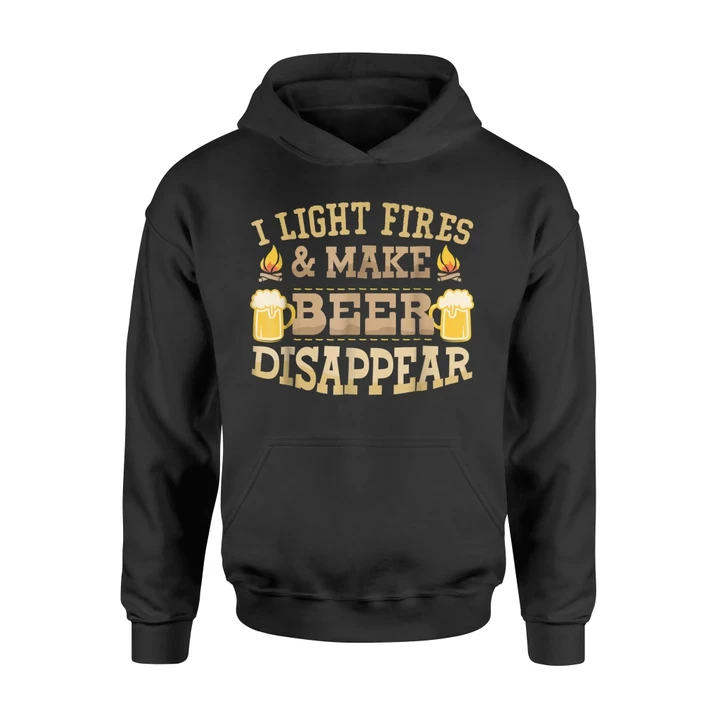 Funny Camping Campfire Drinking Beer Hoodie