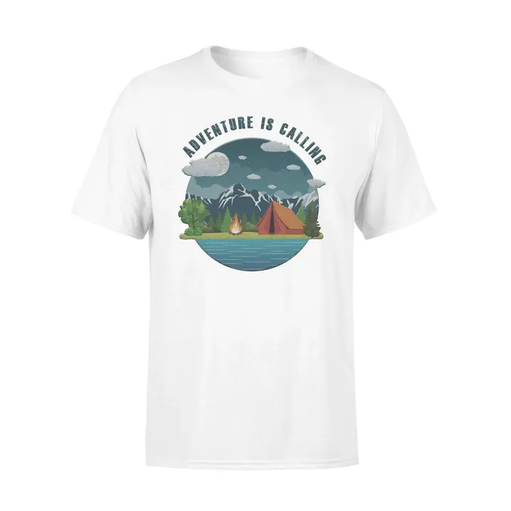 Adventure Is Calling T-Shirt Lake Camping