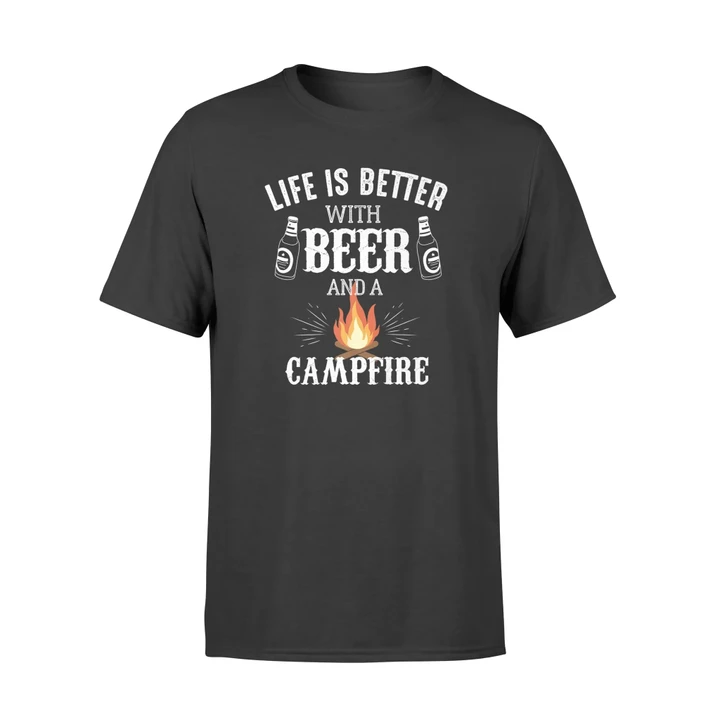 Camping Shirts Life Is Better With Beer And A Campfire T-Shirt