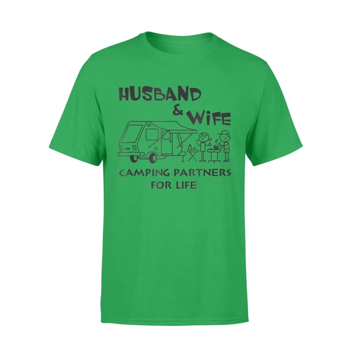 Husband And Wife Camping Partners For Life Couple T Shirt