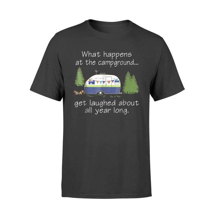 Funny Camping What Happens At The Campground T Shirt