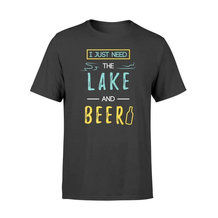 Funny Camping Men Women Just Need The Lake And Beer T Shirt