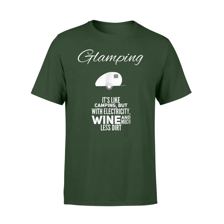 Glamping Teardrop Trailer Camper Funny Definition Camping T Shirt