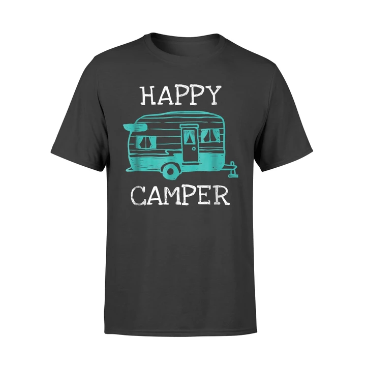 Happy Camper Vintage Camping Trailer Family  T Shirt
