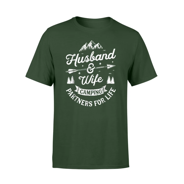 Husband And Wife Camping Partners For Life T Shirt