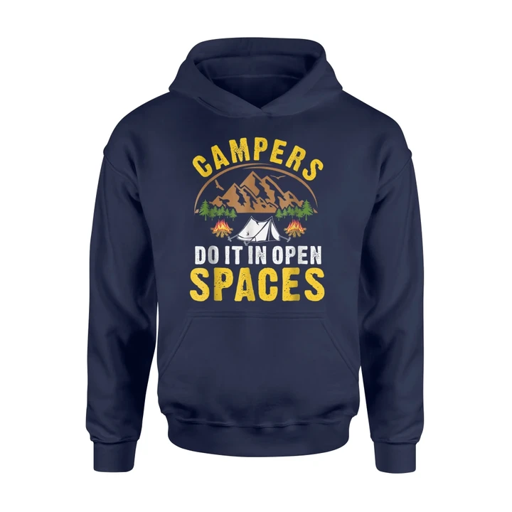 Campers Do It In Open Spaces Funny Camping Hoodie