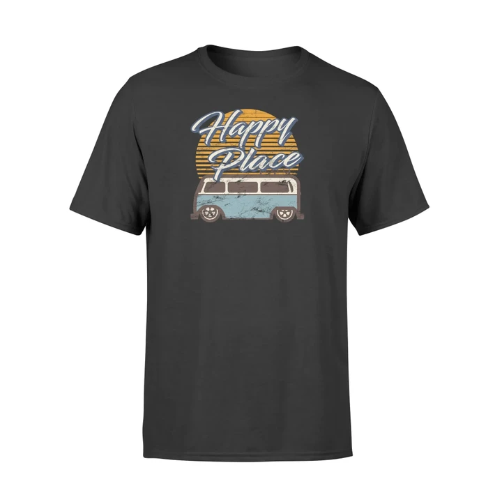 Happy Place Bay Window Bus Camping Westy Premium T Shirt