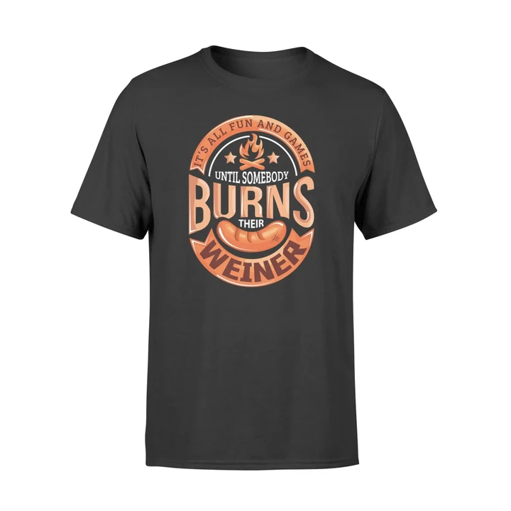 Funny Camping Fire Burns Weiner Family Camp T Shirt