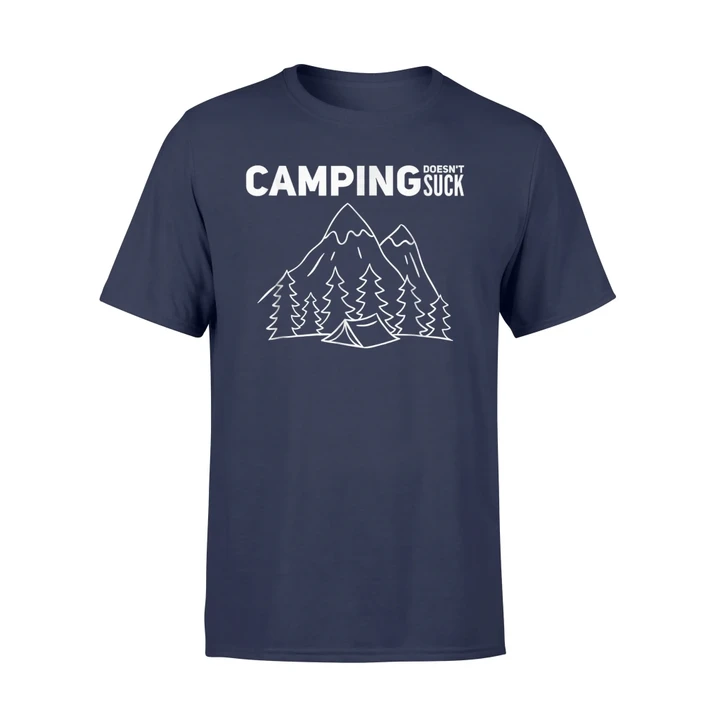 Camping Doesn't Suck Tent Mountains Forest Trending T Shirt