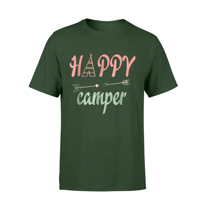 Happy Camper Arrow Funny Camping T Shirt