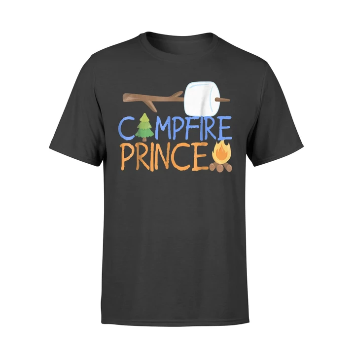 Campfire Prince Camping Kids Boys Camp Mores Bonfire T Shirt