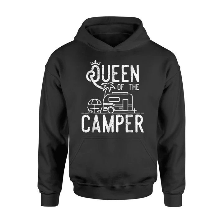 Funny Queen Of The Camper Camping Lover Camper Gift Hoodie