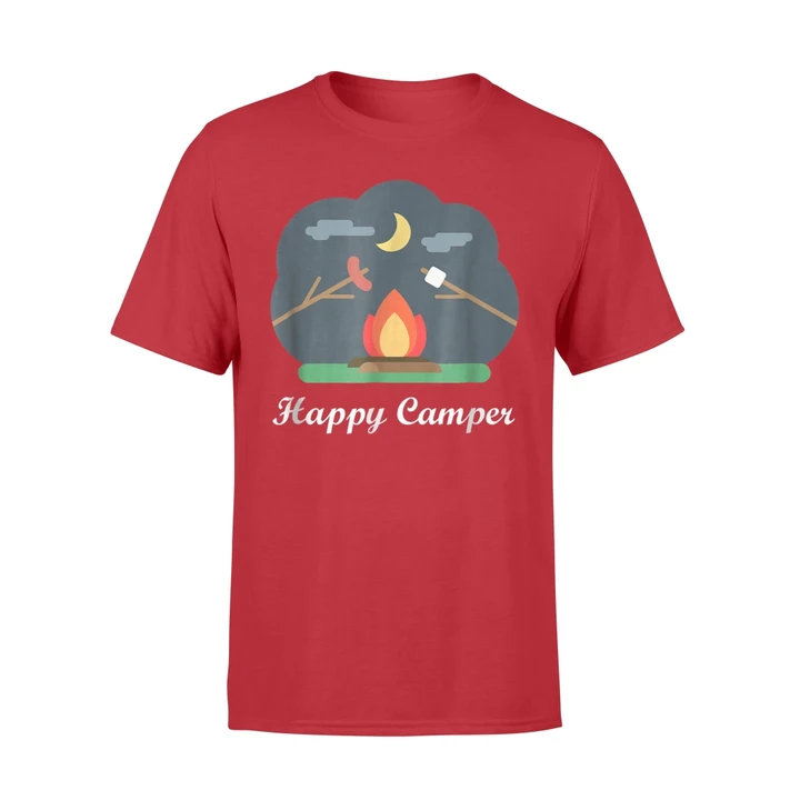 Happy Camper Funny Camping Gift Idea T Shirt