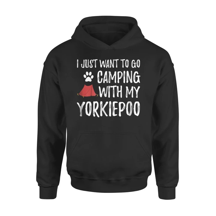 Camping Yorkiepoo Hoodie