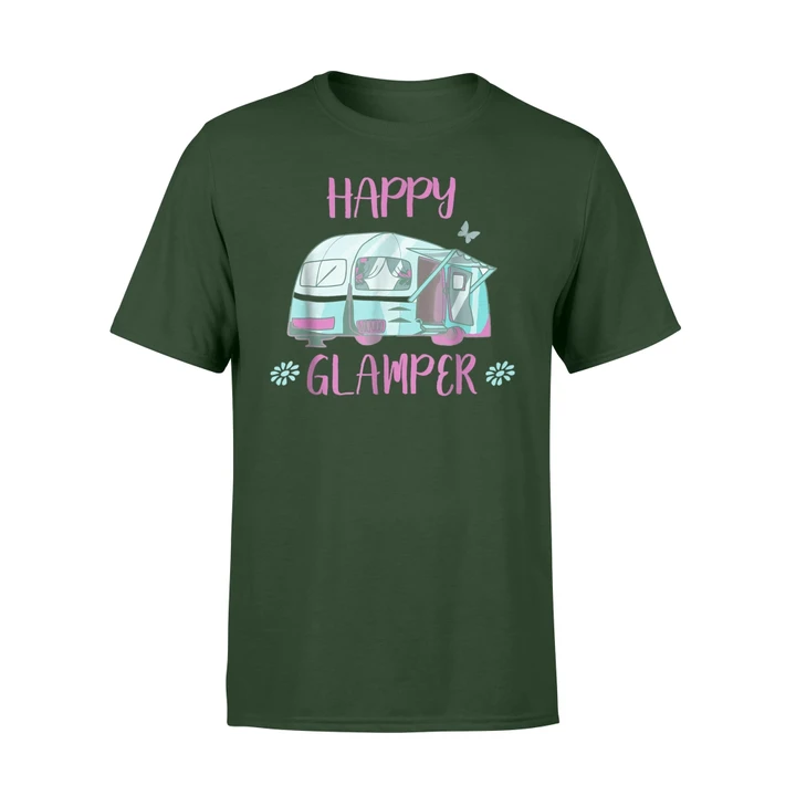 Glamping For Women Happy Glamper Camping T Shirt