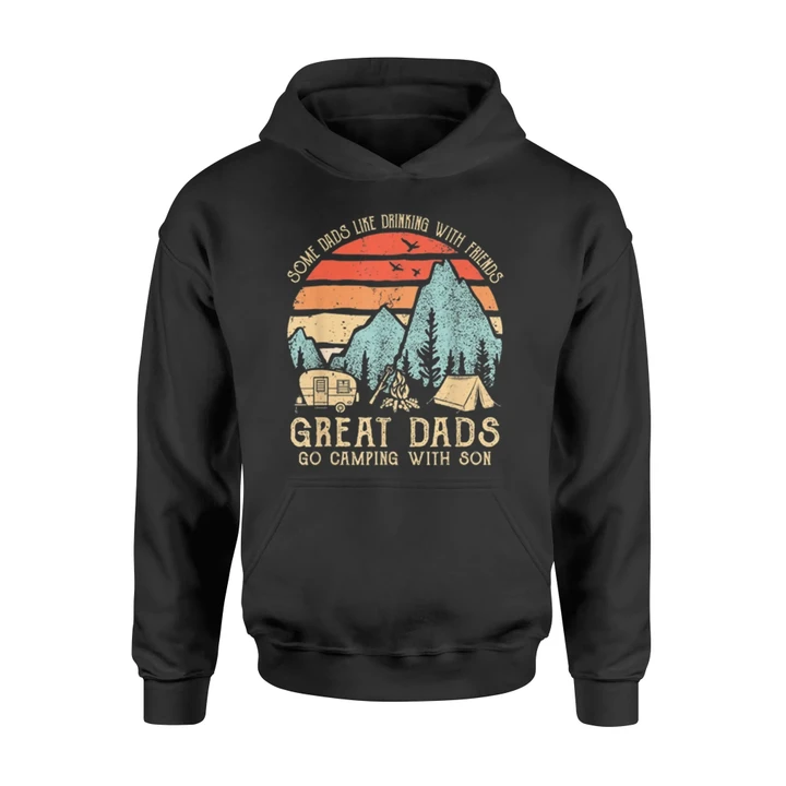Great Dad Go Camping With Son Sunset For Dad Hoodie