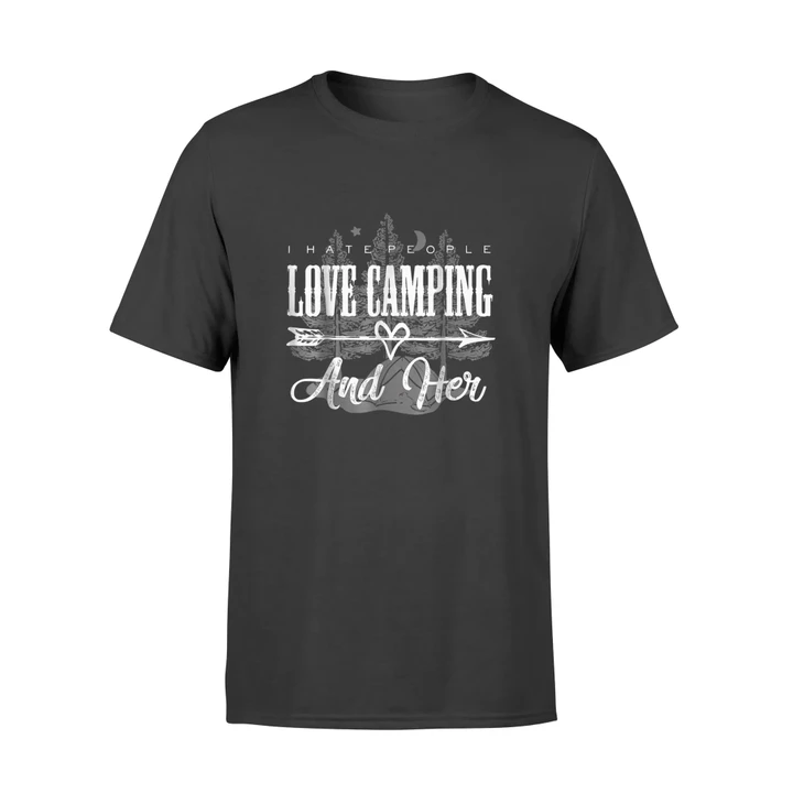 Hate People Love Camping And Her Cute Couple Camping T Shirt