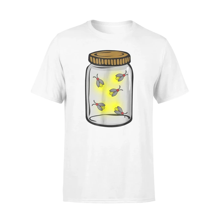 Cute Camping Catching Fireflies In A Jar T Shirt