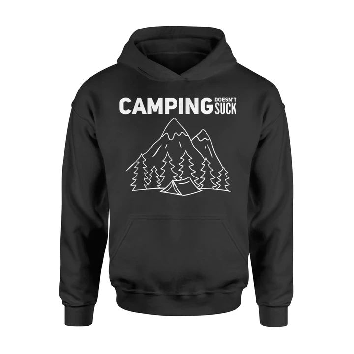 Camping Doesn't Suck Tent Mountains Forest Trending Hoodie