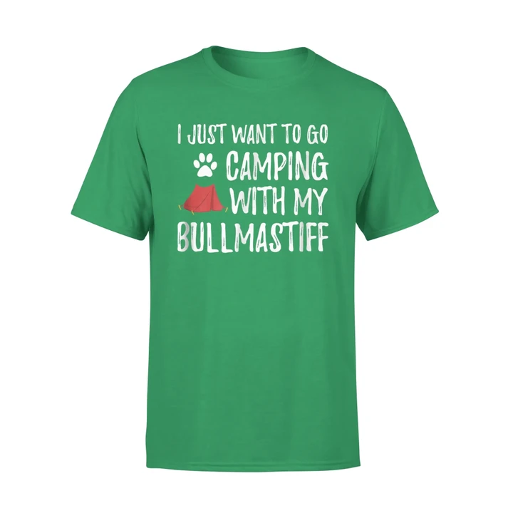 Camping Bullmastiff Shirt For Funny Dog Mom Dog Dad Camper T-Shirt
