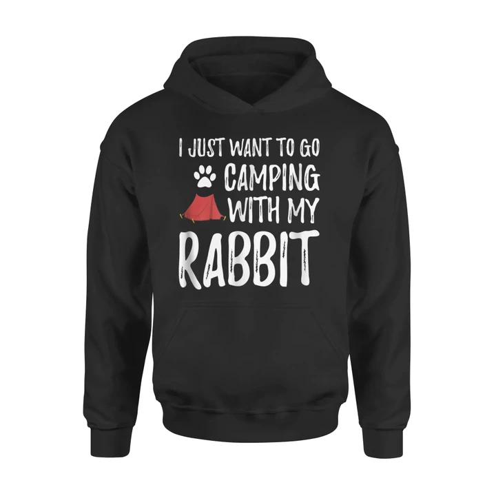 Camping Rabbit Shirt For Funny Bunny Mom Or Bunny Dad Camper Hoodie