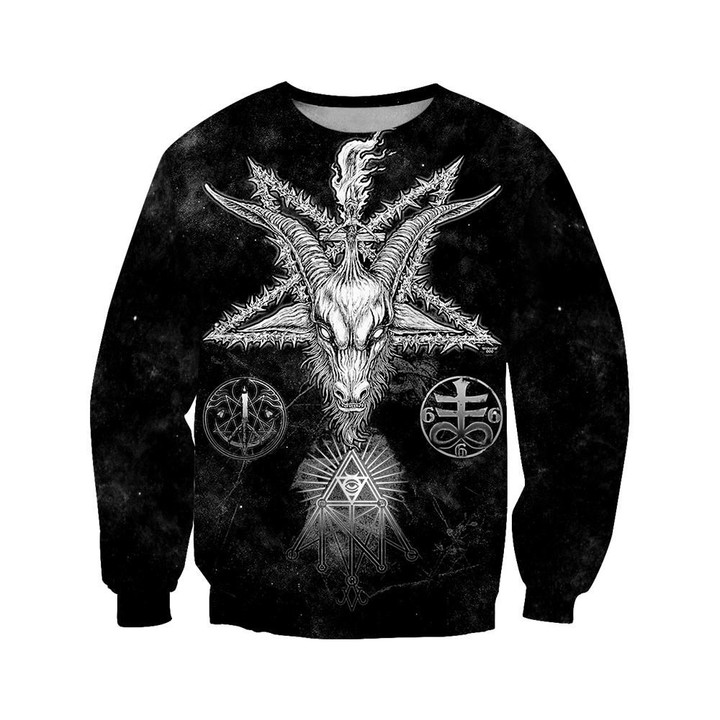 Satanic Devil Sweatshirt Goat Head