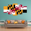 AmericansPower Canvas Wall Art - Flag of Maryland Car Seat Covers A7