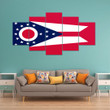 AmericansPower Canvas Wall Art - Flag Of The U.S. State Of Ohio Car Seat Covers A7