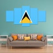 AmericansPower Canvas Wall Art - Flag of Saint Lucia Car Seat Covers A7