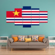 AmericansPower Canvas Wall Art - Flag Of Louisiana February 11 1861 Car Seat Covers A7