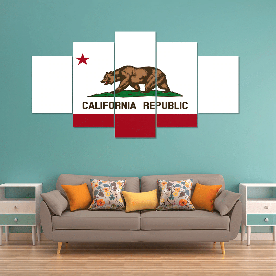 AmericansPower Canvas Wall Art - Flag of California Car Seat Covers A7