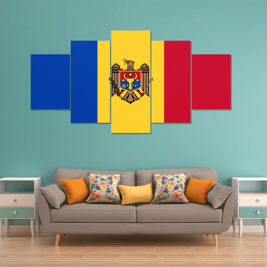AmericansPower Canvas Wall Art - Flag of Moldova Car Seat Covers A7
