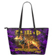 AmericansPower Leather Tote - Omega Psi Phi Dog Leather Tote | AmericansPower
