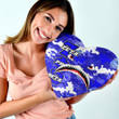 AmericansPower Heart Shaped Pillow - Zeta Phi Beta Full Camo Shark Heart Shaped Pillow | AmericansPower
