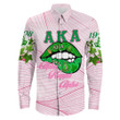 AmericansPower Clothing - AKA Lips Long Sleeve Button Shirt A7 | AmericansPower.store