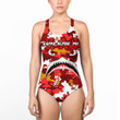 AmericansPower Clothing - Kappa Alpha Psi Full Camo Shark Women Low Cut Swimsuit A7 | AmericansPower