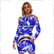 AmericansPower Clothing - Phi Beta Sigma Full Camo Shark  Women's Tight Dress A7 | AmericansPower